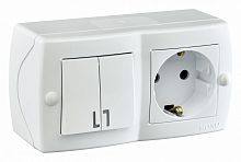 Блок с розеткой и выключателем Mono Electric Octans IP20 104-010101-181