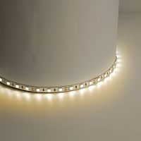 Лента светодиодная LEDх60/м 5м 14.4w/m 12в тепло-белый/на белом основании
