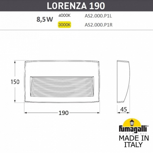 Накладной светильник Fumagalli Lorenza AS2.000.000.WXK1L фото 2