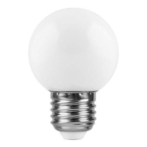 Лампа светодиодная LED 1вт Е27 белый 2700К (шар) фото 7