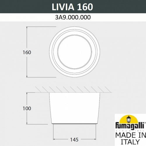 Накладной светильник Fumagalli Livia 160 3A9.000.000.AXD1L фото 2