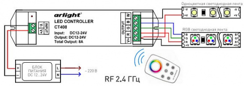 Контроллер-регулятор цвета RGBW Arlight  021606 фото 2