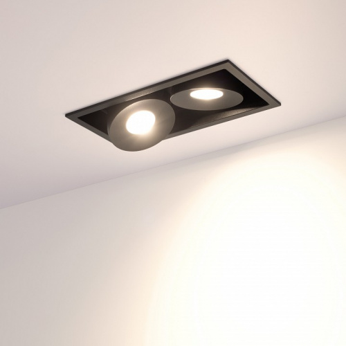 Встраиваемый светильник Arlight CL-SIMPLE-S148x80-2x9W Warm3000 (BK, 45 deg) 028151 фото 6