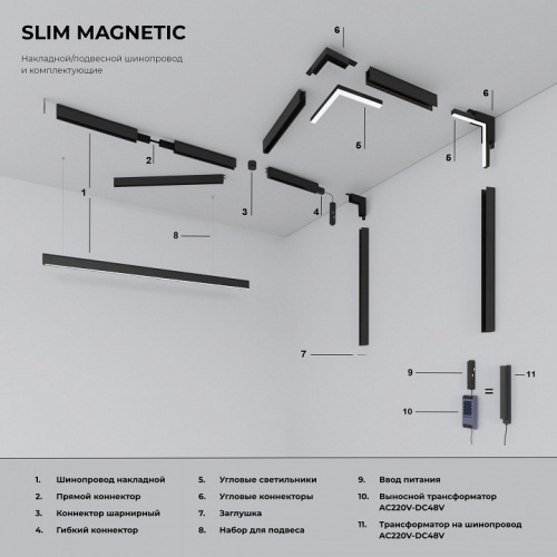 Соединитель гибкий для треков Elektrostandard Slim Magnetic a057211 фото 2