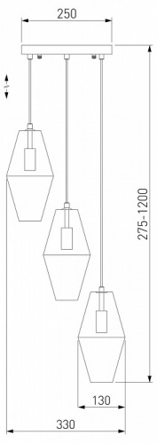 Подвесной светильник Eurosvet Prism 50236/3 прозрачный фото 2