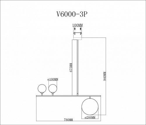Светильник на штанге Moderli Sheman V6000-3P фото 2