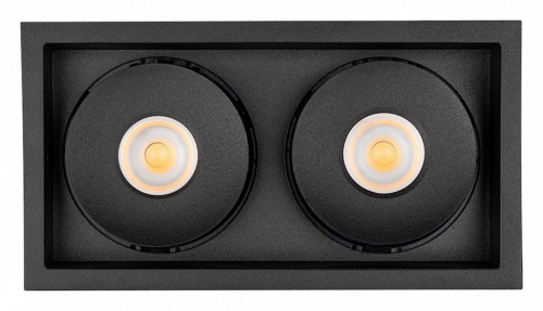 Встраиваемый светильник Arlight CL-SIMPLE-S148x80-2x9W Warm3000 (BK, 45 deg) 028151 фото 2