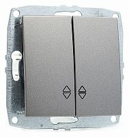 Выключатель проходной двухклавишный без рамки Mono Electric Despina / Larissa 500-002423-111