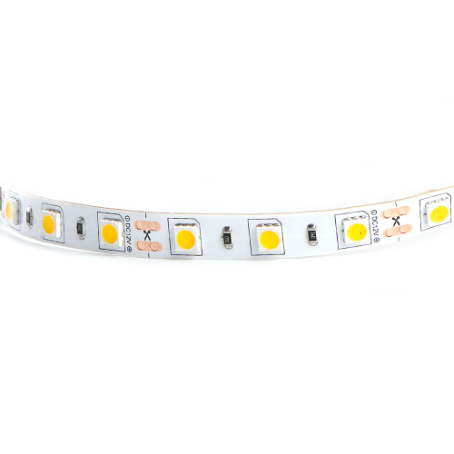 Лента светодиодная LEDх60/м 5м 14.4w/m 12в тепло-белый/на белом основании фото 7