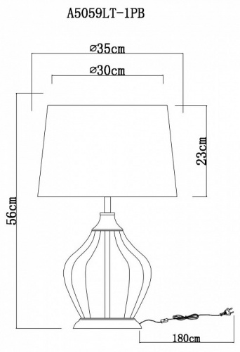 Настольная лампа декоративная Arte Lamp Baymont A5059LT-1PB фото 2