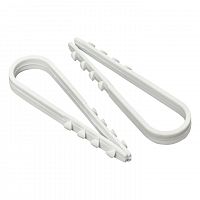 Дюбель-хомут для круглого кабеля 11-18мм нейлон белый Simple (100шт)